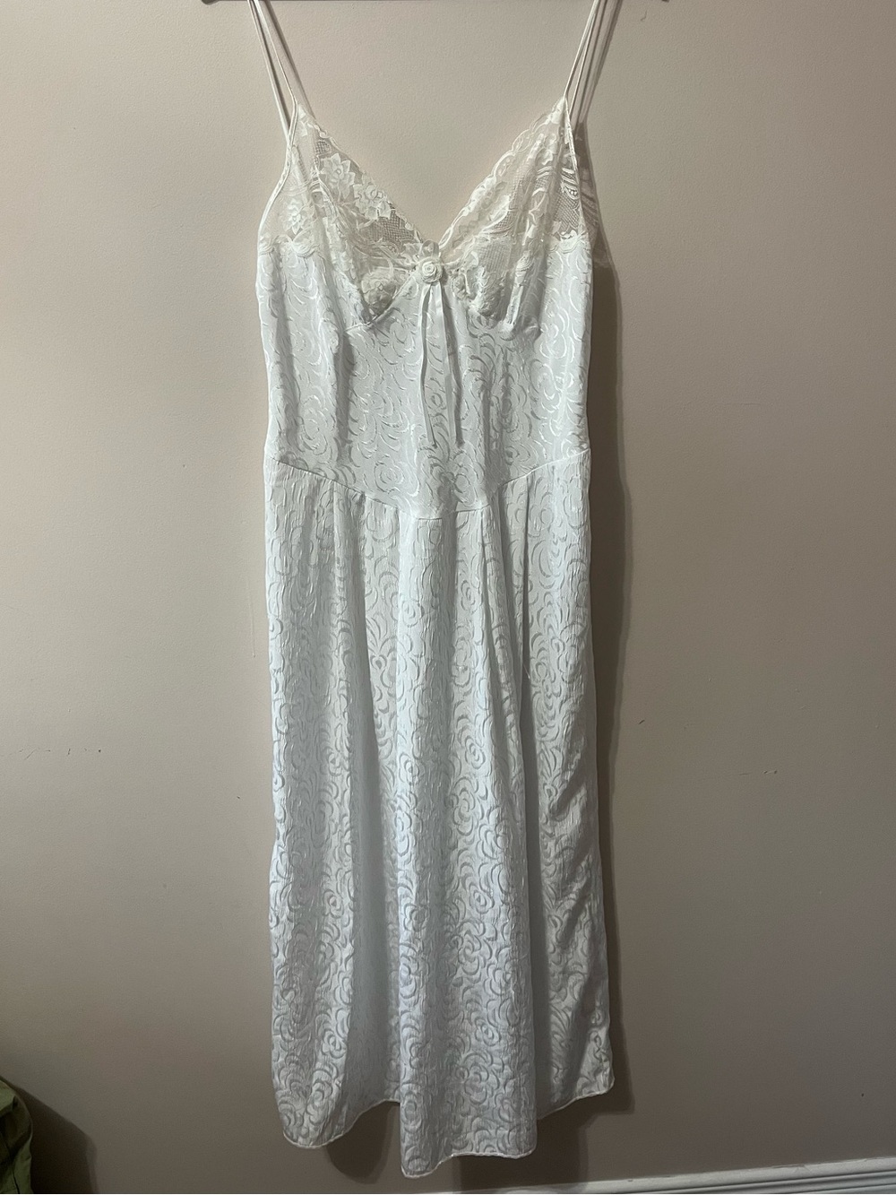 White Lace-Trim Slip Dress - Women's Intimates